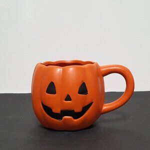 NEW Celebrate It Orange Jack-O-Lantern Mug 16 OZ Ceramic